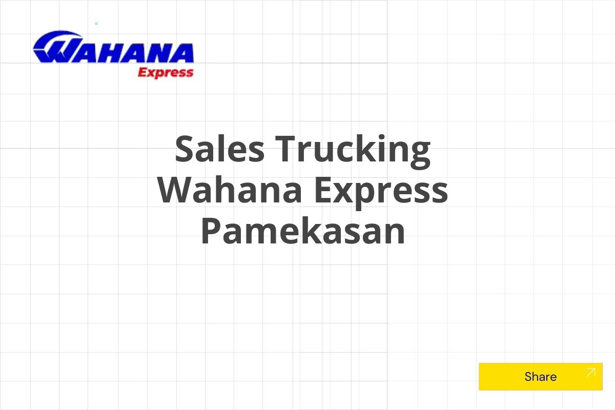 Sales Trucking Wahana Express Pamekasan