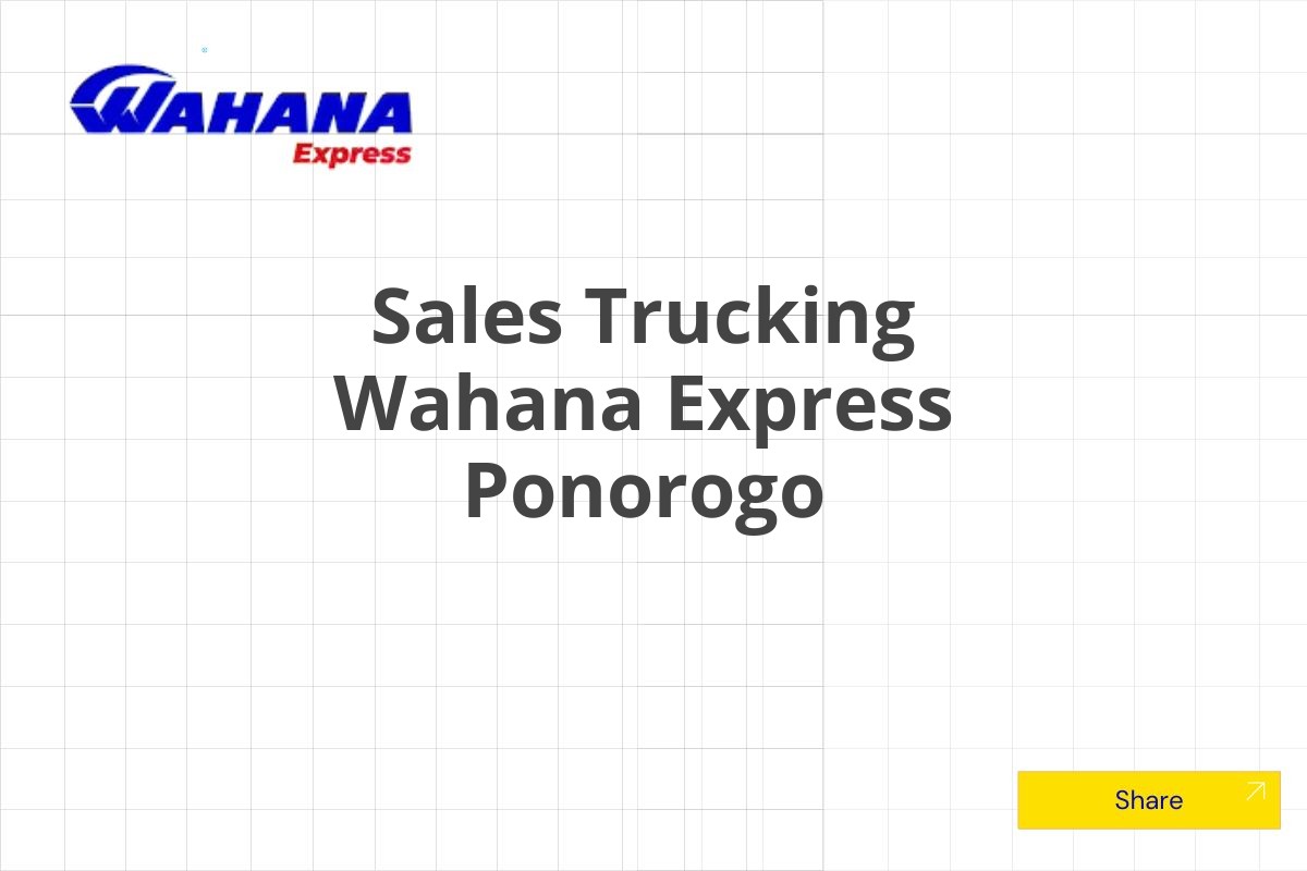 Sales Trucking Wahana Express Ponorogo